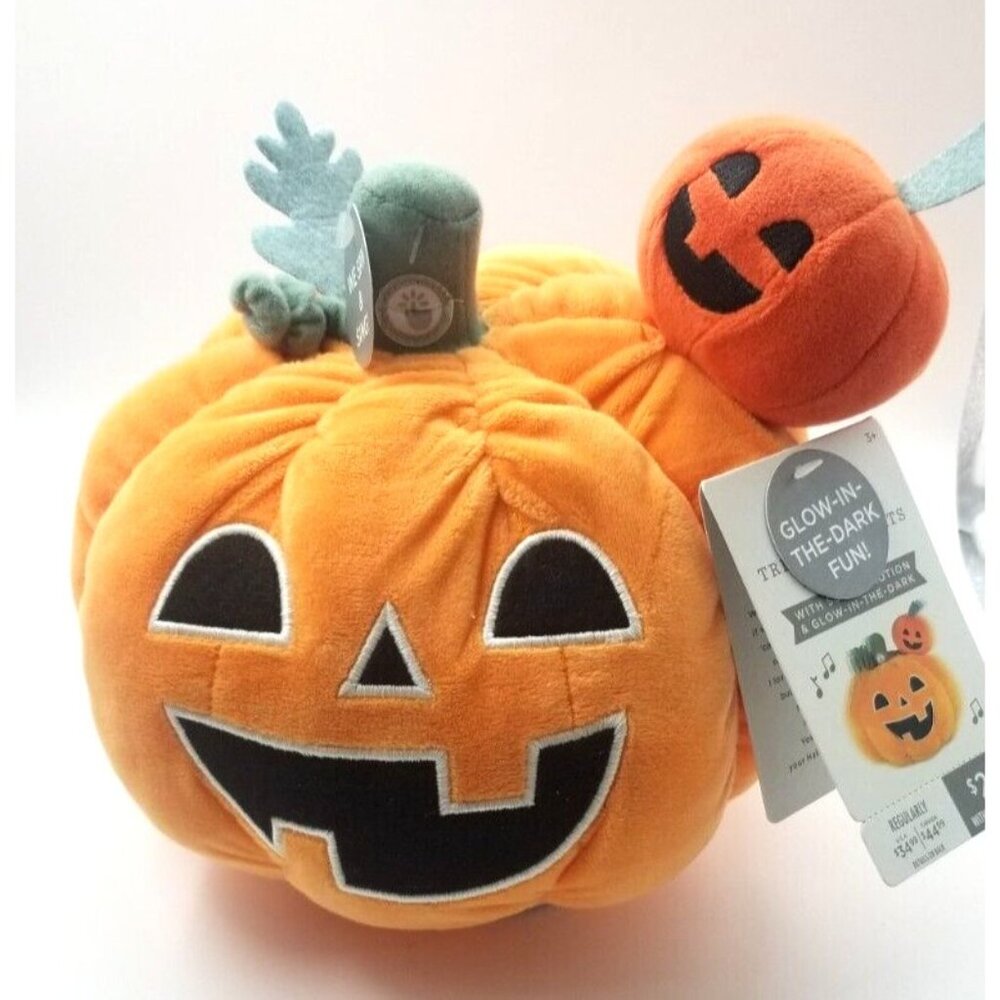 Hallmark Halloween Glow In The Dark Spin And Sing Pumpkin Plush NWT 2023